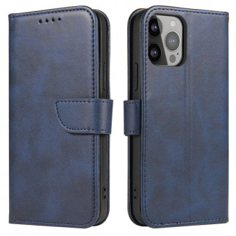 Könyvtok mágneses zárral, iphone 13 mini kék