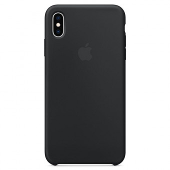 Apple IPhone XS Max fekete szilikon tok, gyári