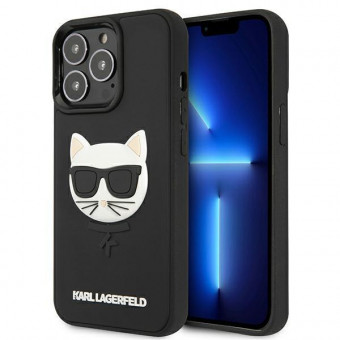Karl Lagerfeld szilikon tok iphone 13 Pro, iphone 13, fekete kemény 3D tok