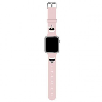 Karl Lagerfeld szilikon óra szíj, pink, Apple watch 38/40/41mm