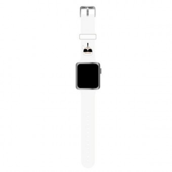Karl Lagerfeld szilikon óra szíj, fehér, Apple watch 38/40/41mm