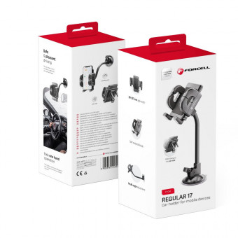 Forcell Autós tartó, rugalmas, 17cm, Új, szélvédőre vagy szellőző rácsra