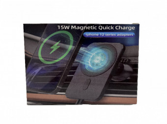 OEM magsafe képes autós töltő, szellőzőrácsba iphone 12-től! fekete