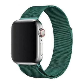Apple Watch fém szíj, milánói stílus, 40/38 mm, zöld