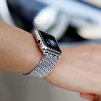 Apple Watch fém szíj, milánói stílus, 42/44 mm, menta