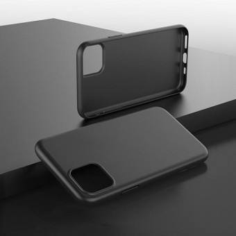 Puha szilikon tok, iphone 14 plus fekete 