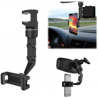 Turtos telefon tartó, belső tükörre autóba