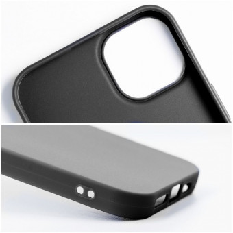 Szilikon tok, matt, iPhone 14 Pro Max fekete