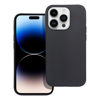 Szilikon tok, matt, iPhone 14 Pro Max fekete