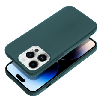 Szilikon tok, matt, iPhone 14 Pro Max sötétzöld