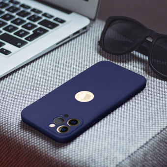 Szilikon tok Soft case, iPhone 14 Pro Max sötétkék