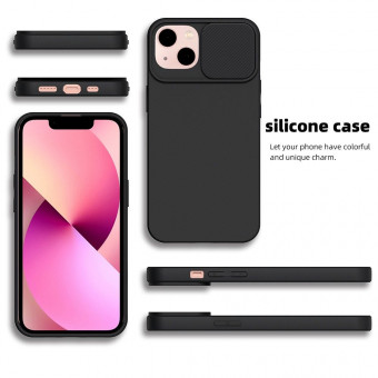 Slide tok, iPhone 14, fekete kamera védős