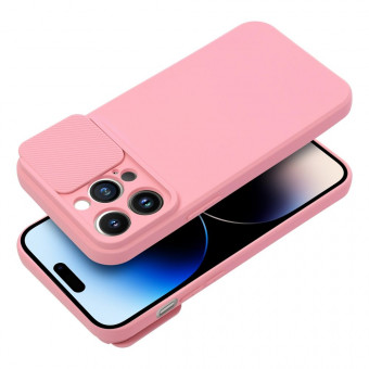 Slide tok, iPhone 14, kamera védős, pink