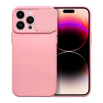 Slide tok, iPhone 14 Plus, kamera védős, pink