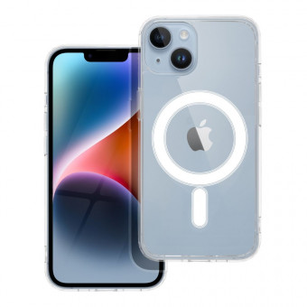 iphone 14 Magsafe képes szilikon tok, átlátszó,  prémium Dobozos