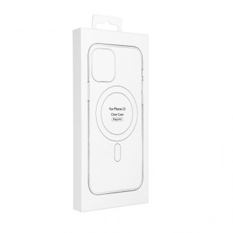 iphone 14 Magsafe képes szilikon tok, átlátszó,  prémium Dobozos