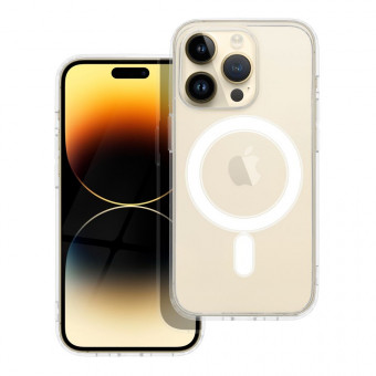 iphone 14 Pro Magsafe képes szilikon tok, átlátszó,  prémium Dobozos