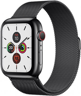 Apple Watch fém szíj, milánói stílus, 38/40 mm, fekete