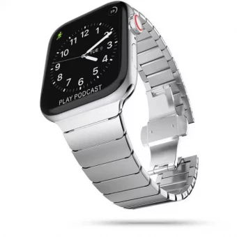 Apple Watch szíj, 38/40 mm, rozsdamentes acél, ezüst
