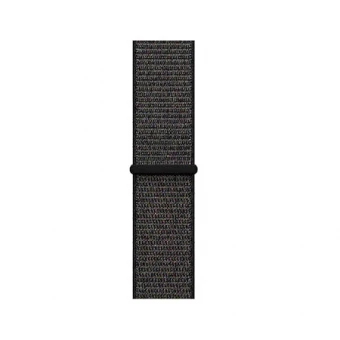 Apple Watch szíj, 42/44/45 mm, szövet, fekete pirossal