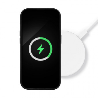 iPhone 14 Pro Max Magsafe tok, bőr, fekete