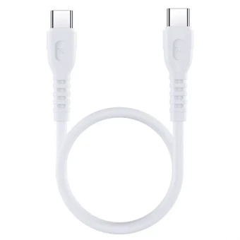 Remax adatkábel Type C- Type C, 65W, 30cm, fehér