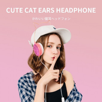 CAT EAR fejhallgató, YLFS-22 Jack 3,5mm, fekete
