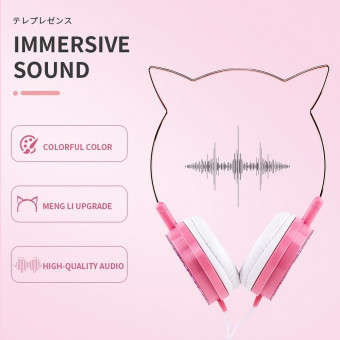 CAT EAR fejhallgató, YLFS-22 Jack 3,5mm, türkiz
