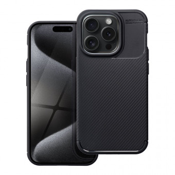 Carbon Permium tok iPhone 15 Pro fekete