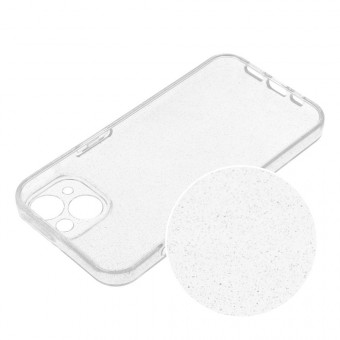 CLEAR tok 2mm  iPhone 15,  átlátszó csillogó