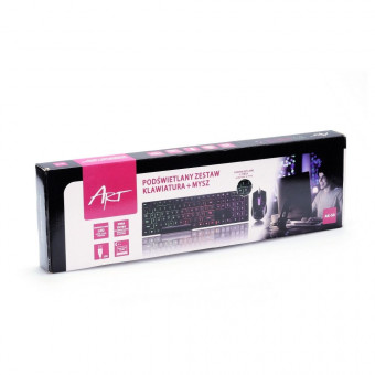 ART AK-50 Billentyűzet + egér , vezetékes, világító