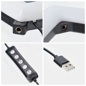 Selfie szív alakú led lámpa + tripod 12 hüvelyk + állvány, JM33-13