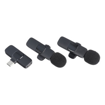 Vezeték nélküli Lavalier mikrofon szett 2db Type C