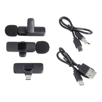 Vezeték nélküli Lavalier mikrofon szett 2db Type C