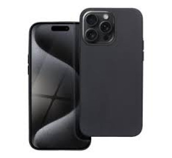 Szilikon tok, matt, iPhone 15 Pro Max fekete