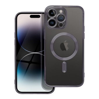 iPhone 16E Magsafe képes szilikon tok, átlátszó fekete kerettel,  prémium Dobozos
