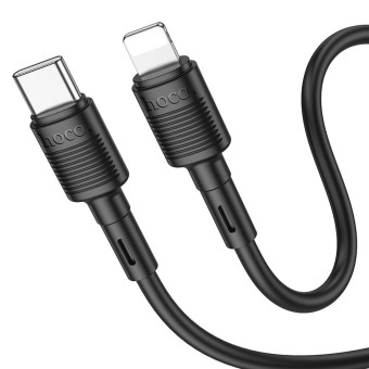 Hoco adatkábel Type C- Lightning  fekete 1m 20W X83
