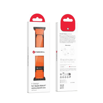 Apple watch szíj, 42/44/45/49mm, Forcell F-Design FA05 narancssárga