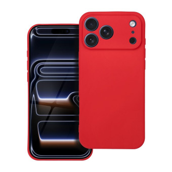 Szilikon tok iPhone 17 Pro Max piros