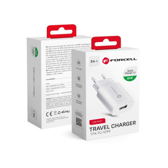 Forcell töltő adapter, USB A, 18W