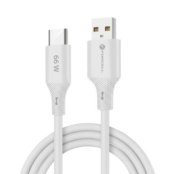 Forcell F-Energy kábel USB A - USB C QC4.0 3A 66W szilikon 1 m C342 fehér