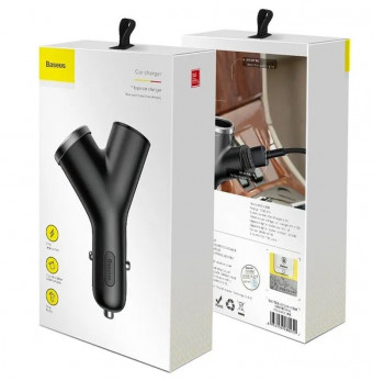 Baseus szivargyújtó elosztó, + dual usb 3.4 A 