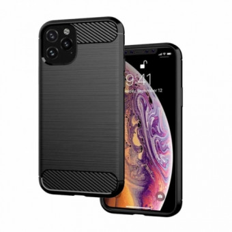 Carbon mintás tok, fekete, iphone 11 Pro max