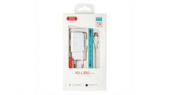 Xo L35D hálózati töltő + lightning kábel, fehér , 5V 2,1 A