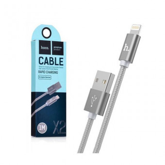 Hoco X2 Lightning adatkábel, 2,4A szürke