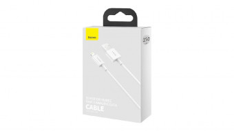 Baseus Superior lightning kábel fehér, 1,5M , 2,4A