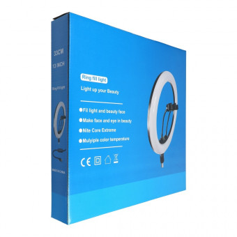 Selfie kör alakú led lámpa állvánnyal 33cm