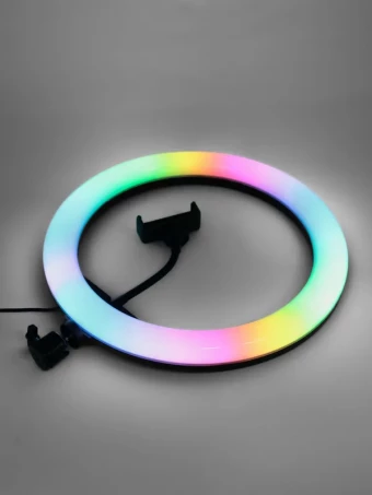 Selfie kör alakú led lámpa állvánnyal 33cm